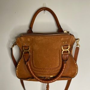 Chloe Marcie Suede Satchel Bag